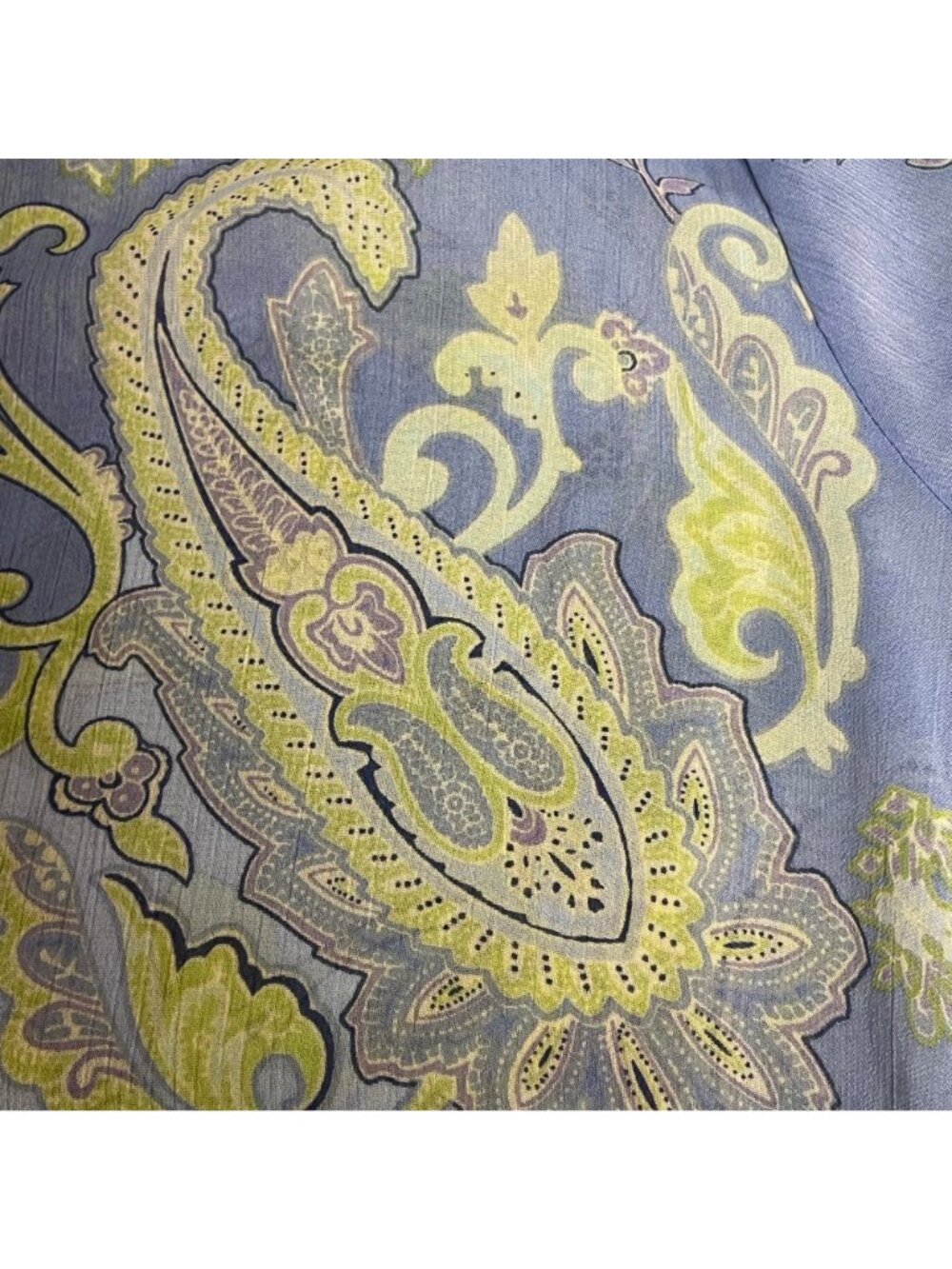 Susan Graver Floral Paisley Pintuck Pleated Sheer Top Sz 2X Pastel Spring - Picture 5 of 8